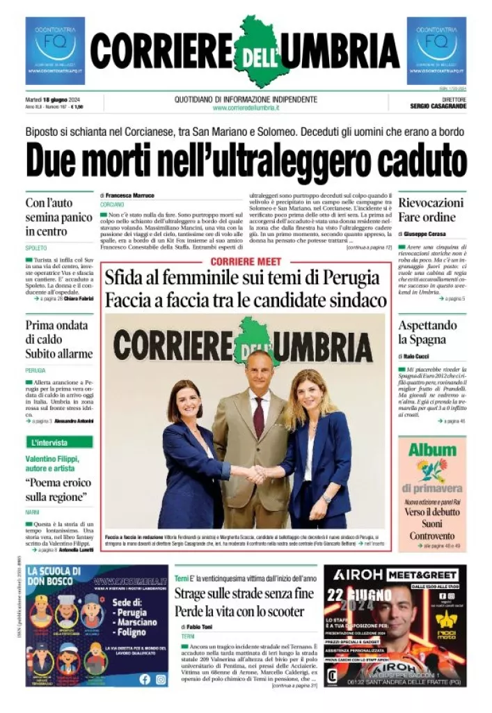 Prima-pagina-corriere umbria-del-2024-06-18